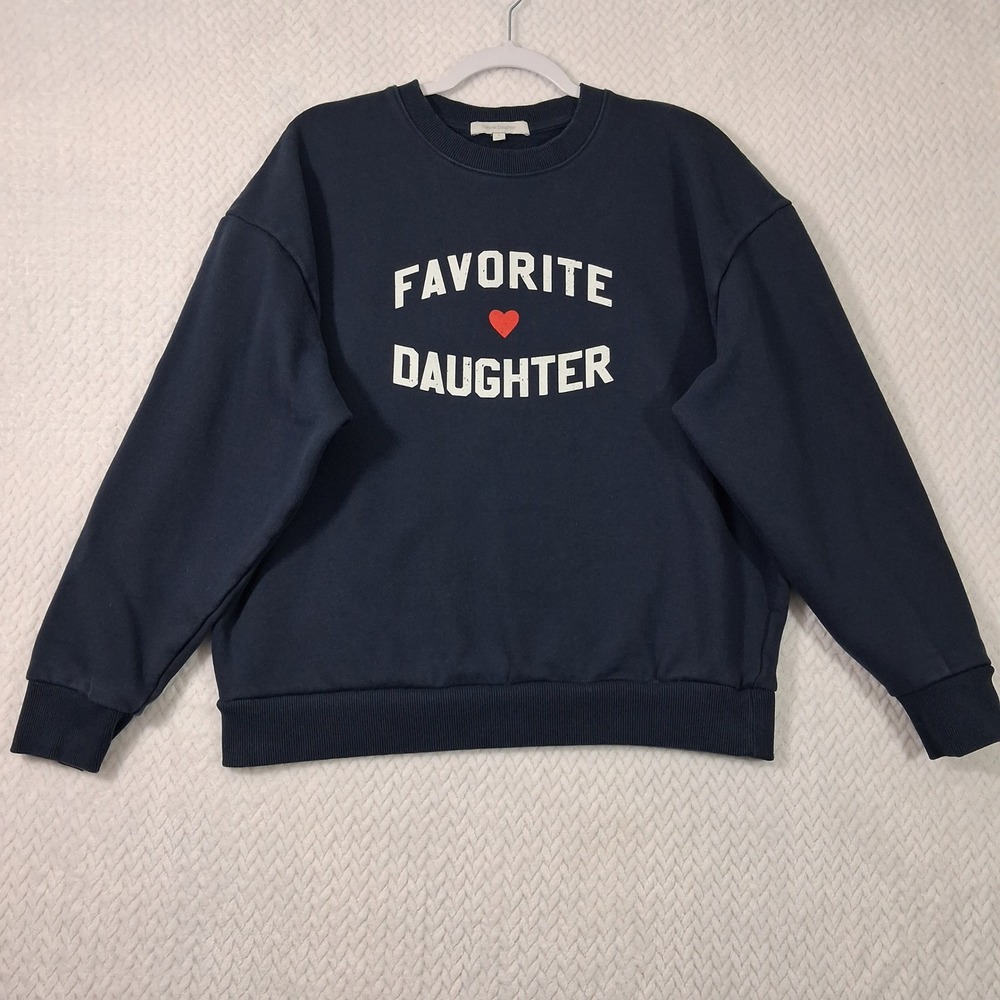 Favorite Daughter Sweatshirt Womens Size S Navy Blue.